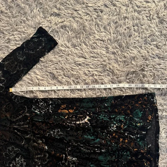 Free People Black Velvet Crop Sleeve Dress - Picture 6 of 7